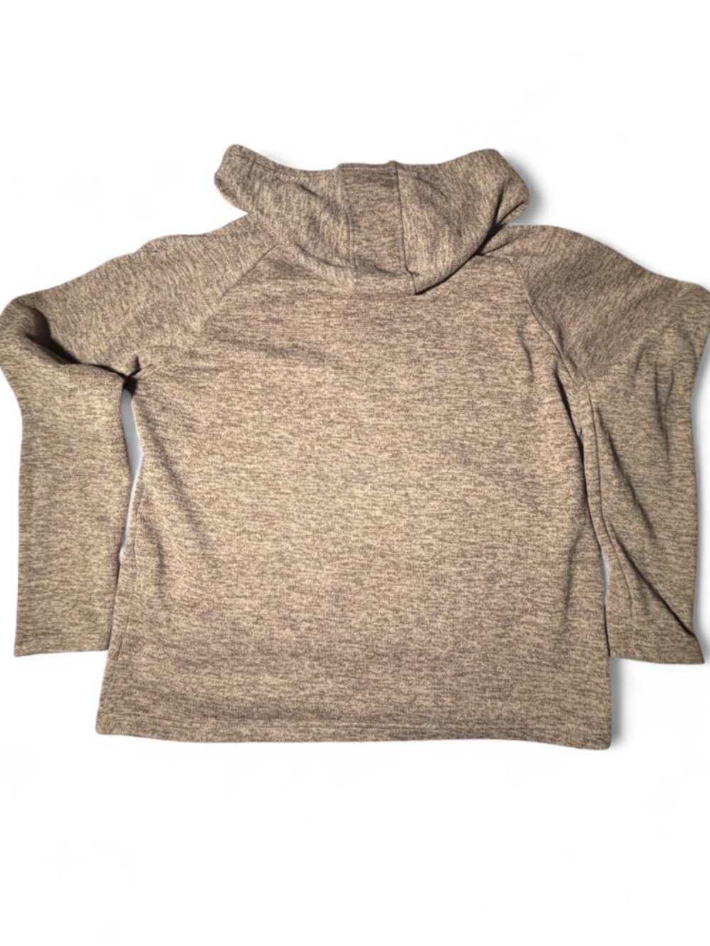 Rogers Classic Sweater Fleece Hoodie Brown Henley Pullover Kangaroo Pocket - Picture 3 of 6